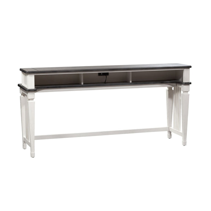 Allyson Park Console Bar Table in Wirebrushed White - homePLUS (Binghamton, NY)