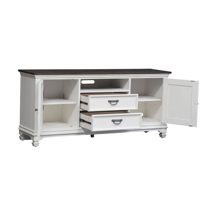 Liberty Furniture Allyson Park 66 Inch TV Console in Wirebrushed White