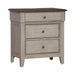 Ivy Hollow 3 Drawer Nightstand w/ Charging Station in Weathered Linen image