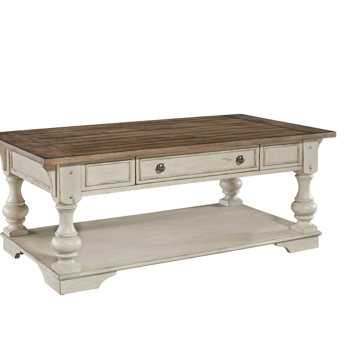 Morgan Creek Cocktail Table in Antique White image