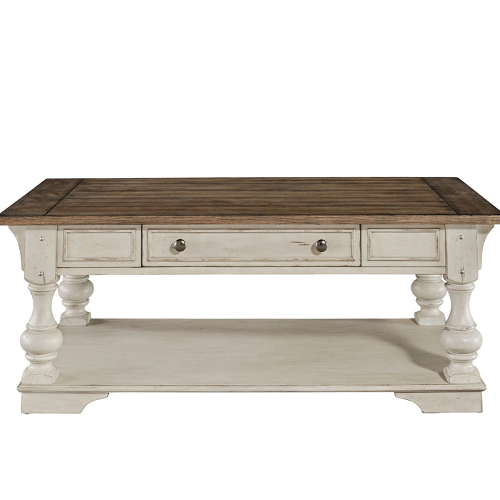 Morgan Creek Cocktail Table in Antique White image