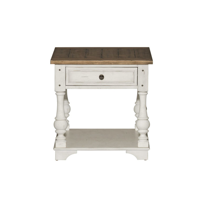 Morgan Creek End Table in Antique White image