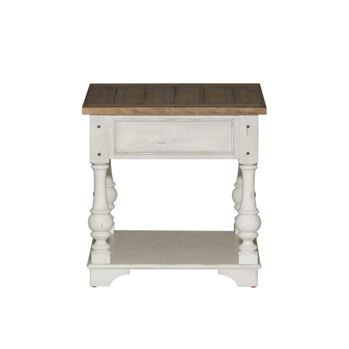 Morgan Creek End Table in Antique White image