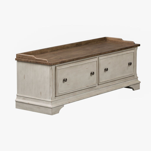 Morgan Creek Storage Hall Bench in Antique White - homePLUS (Binghamton, NY)