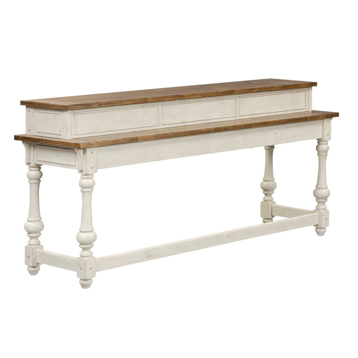 Morgan Creek Console Bar Table in Antique White image