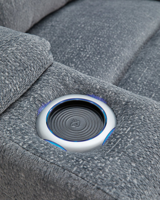 Studio Cave Power Reclining Loveseat with Console - homePLUS (Binghamton, NY)