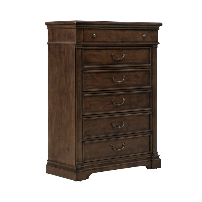 Arden Road 6 Drawer Chest in Satin Cherry - homePLUS (Binghamton, NY)