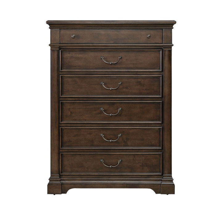 Arden Road 6 Drawer Chest in Satin Cherry - homePLUS (Binghamton, NY)