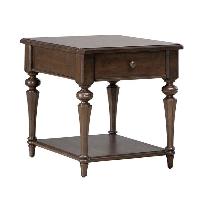 Arden Road Drawer End Table in Satin Cherry