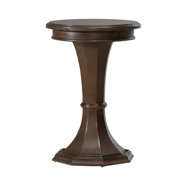 Arden Road Round Chairside Table in Satin Cherry