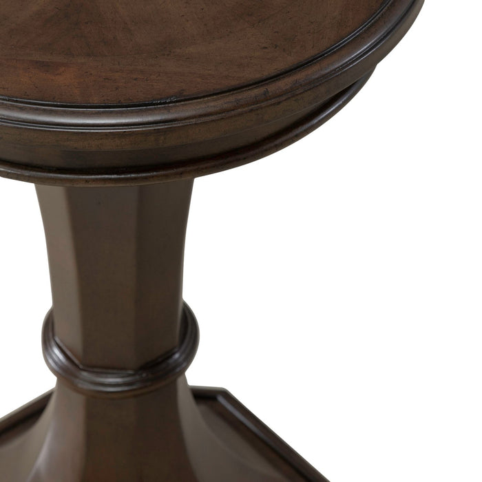 Arden Road Round Chairside Table in Satin Cherry