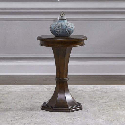Liberty Furniture Arden Road Round Chairside Table in Satin Cherry image