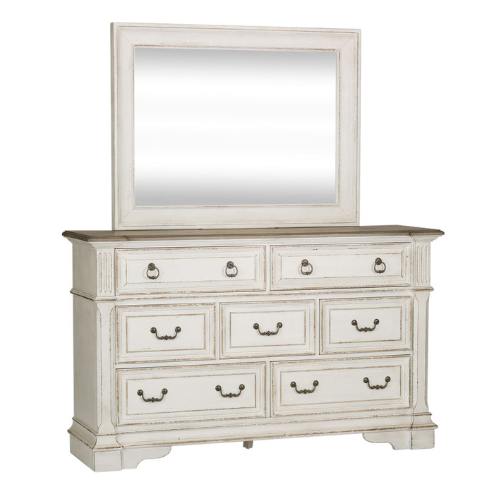 Abbey Park King Uph Sleigh Bed, Dresser & Mirror, Night Stand - homePLUS (Binghamton, NY)