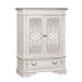 Abbey Park Mirrored Door Chest in Antique White image