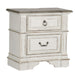 Abbey Park Drawer Nightstand in Antique White image