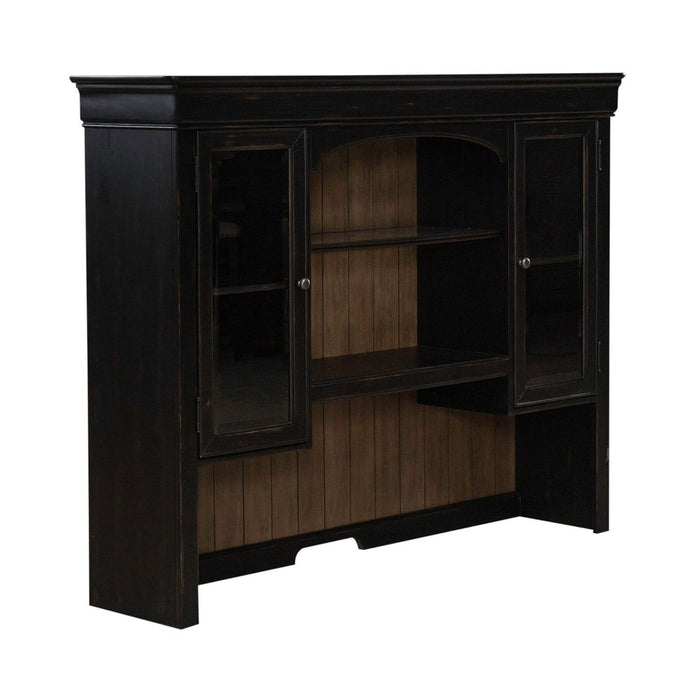 Liberty Furniture Meritage 5 Piece Junior Executive Set in Aged Charcoal w/ Rub Thru/Caramel