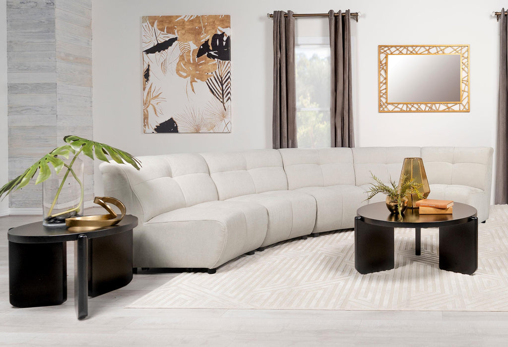 Charlotte Upholstered Modular Sectional Sofa Ivory