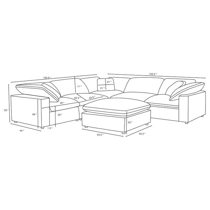 Raleigh Modular Sectionals Upholstered