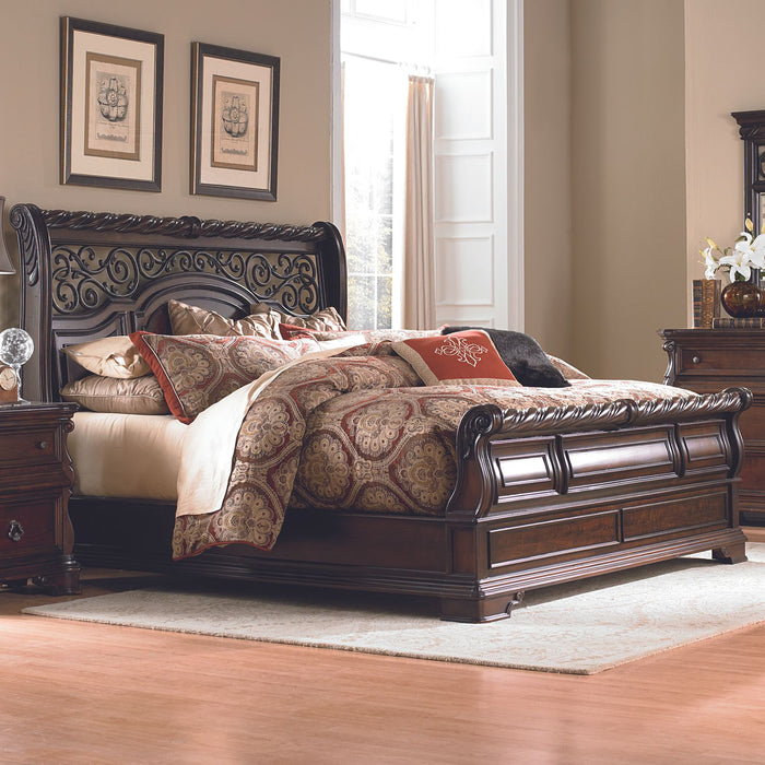 Arbor Place King Sleigh Bed, Dresser & Mirror, Chest, Night Stand - homePLUS (Binghamton, NY)