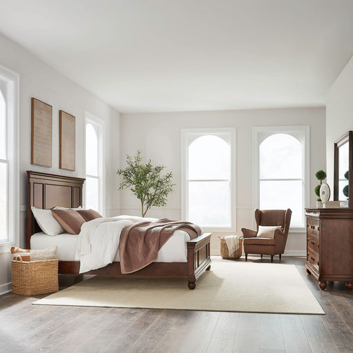 Rustic Traditions King California Panel Bed, Dresser & Mirror image