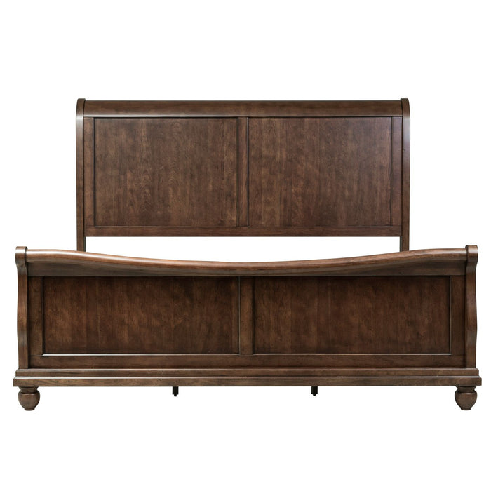 Rustic Traditions Queen Sleigh Bed, Dresser & Mirror, Night Stand - homePLUS (Binghamton, NY)