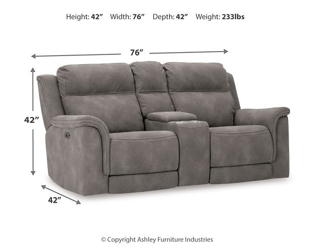 Next-Gen DuraPella Power Reclining Loveseat with Console - homePLUS (Binghamton, NY)