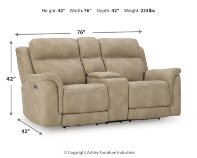 Next-Gen DuraPella Power Reclining Loveseat with Console - homePLUS (Binghamton, NY)