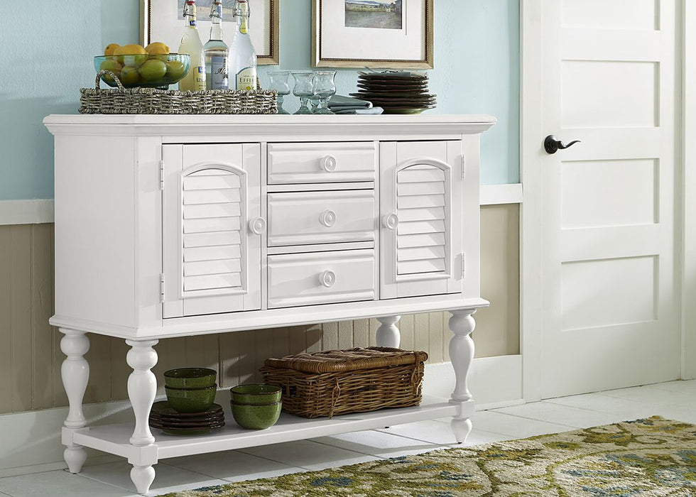 Liberty Furniture Summer House Server in Oyster White