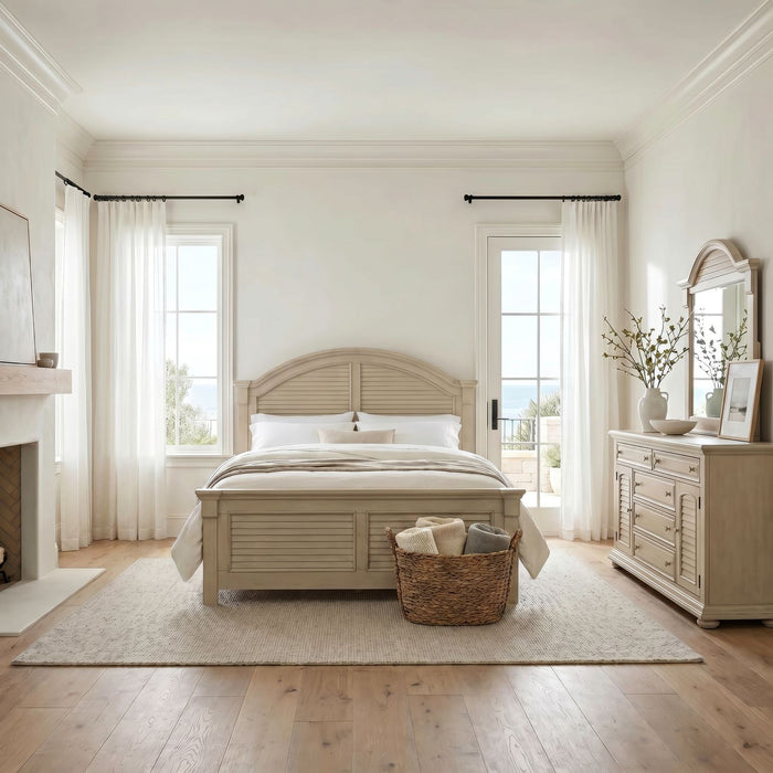 Summer House King Panel Bed, Dresser & Mirror image