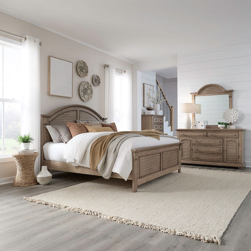 Summer House King Panel Bed, Dresser & Mirror, Chest image
