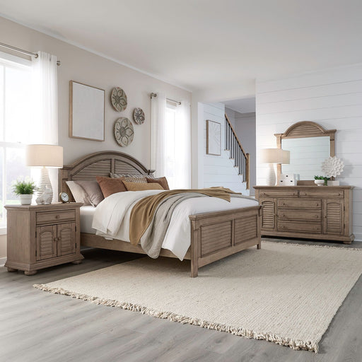 Summer House King Panel Bed, Dresser & Mirror, Night Stand image