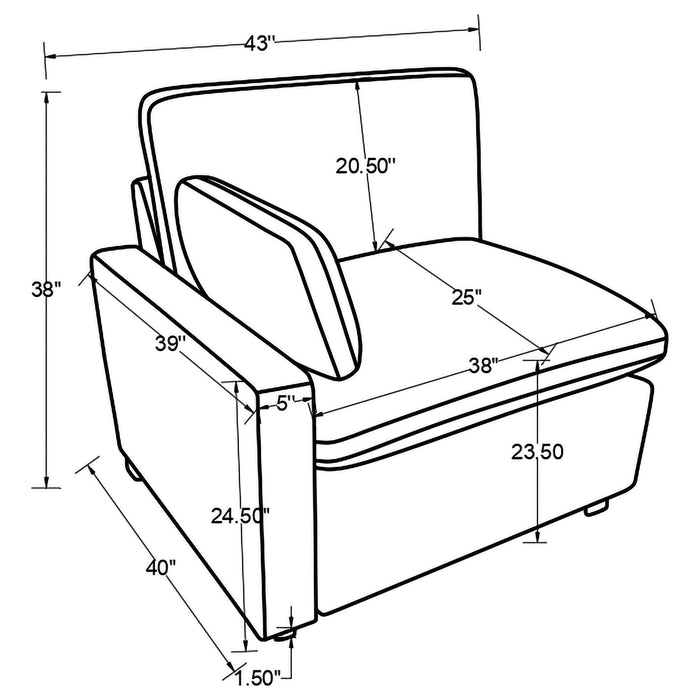 Collins Reclining Sectional Chair & Corner Chair