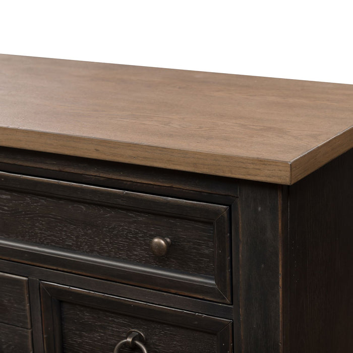 Americana Farmhouse 9 Drawer Dresser in Black image