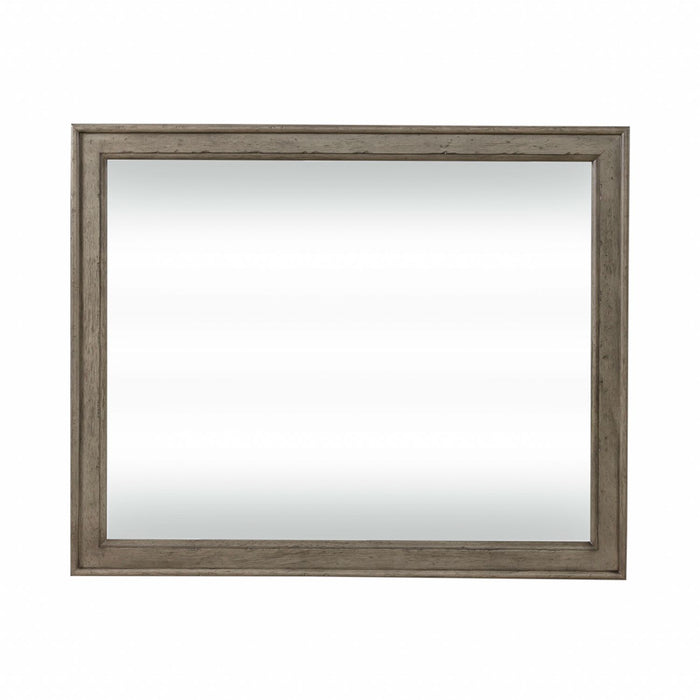 Americana Farmhouse Landscape Mirror in Dusty Taupe and Black - homePLUS (Binghamton, NY)