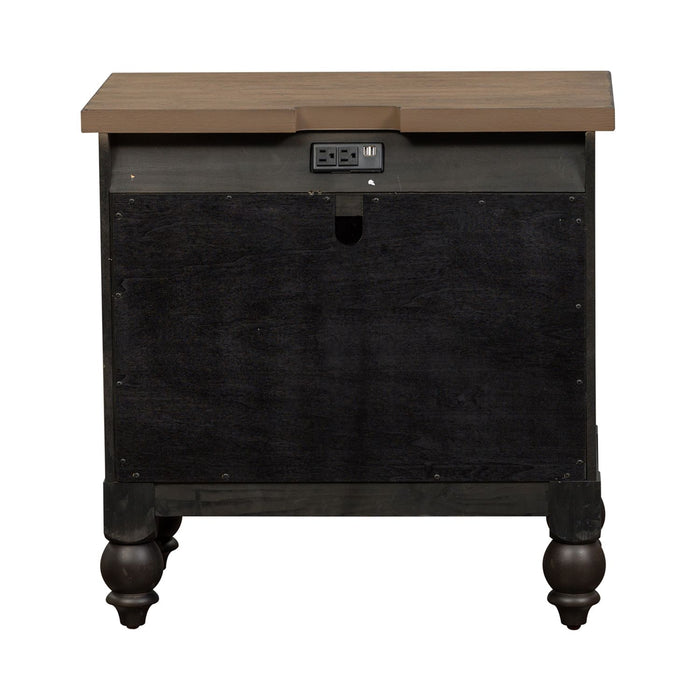 Americana Farmhouse 2 Drawer Nightstand in Black