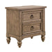 Americana Farmhouse 2 Drawer Nightstand in Dusty Taupe and Black image