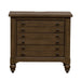Americana Farmhouse 6 Drawer Bedside Chest in Dusty Taupe and Black - homePLUS (Binghamton, NY)