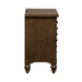 Americana Farmhouse 6 Drawer Bedside Chest in Dusty Taupe and Black - homePLUS (Binghamton, NY)