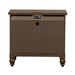 Americana Farmhouse 6 Drawer Bedside Chest in Dusty Taupe and Black - homePLUS (Binghamton, NY)
