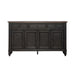 Americana Farmhouse Hall Buffet in Dusty Taupe & Black - homePLUS (Binghamton, NY)