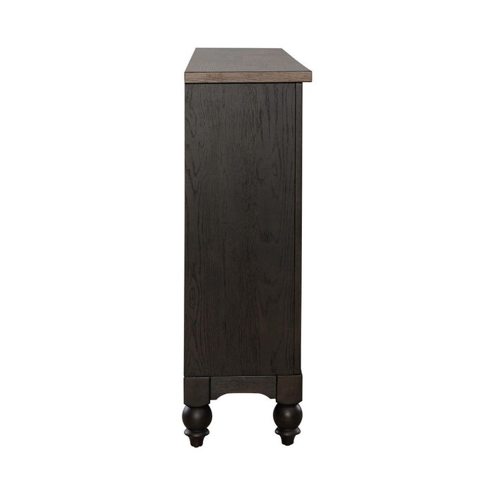 Liberty Furniture Americana Farmhouse Hall Buffet in Dusty Taupe & Black