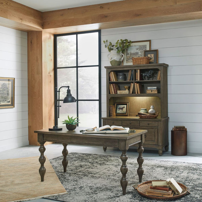Liberty Furniture Americana Farmhouse 3pc Desk & Hutch in Dusty Taupe image