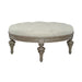 Americana Farmhouse Round Cocktail Ottoman in Dusty Taupe - homePLUS (Binghamton, NY)