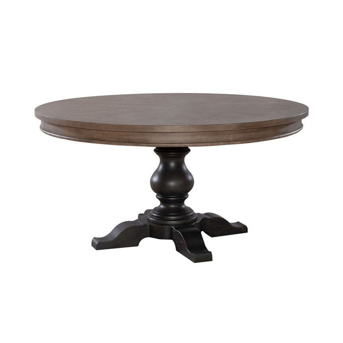 Americana Farmhouse Single Pedestal Table Base- Black image