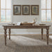 Americana Farmhouse Rectangular Leg Table in Dusty Taupe & Black - homePLUS (Binghamton, NY)