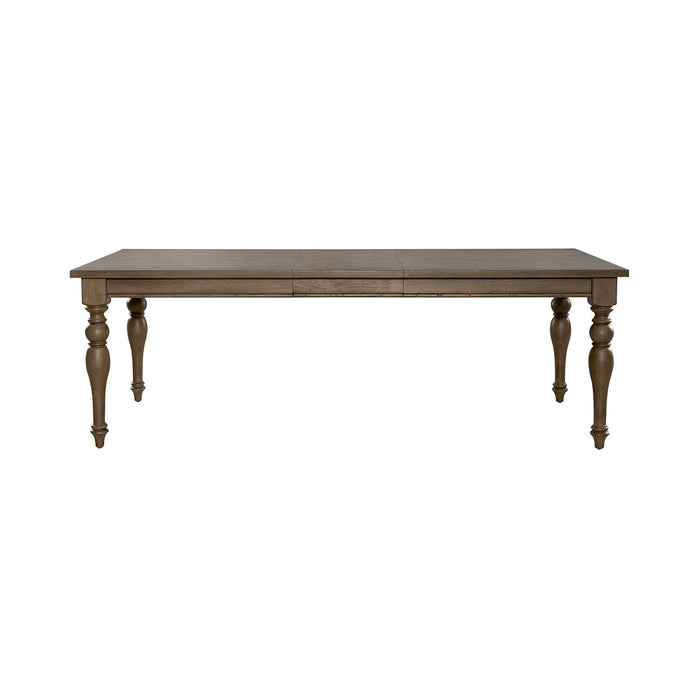 Americana Farmhouse Rectangular Leg Table in Dusty Taupe & Black - homePLUS (Binghamton, NY)
