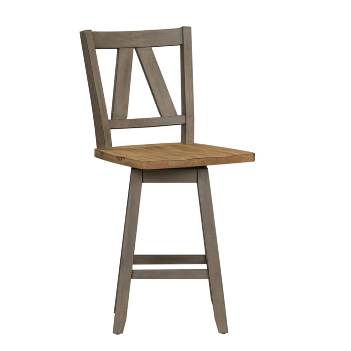 Lindsey Farm Counter Height Swivel Chair (RTA) - homePLUS (Binghamton, NY)