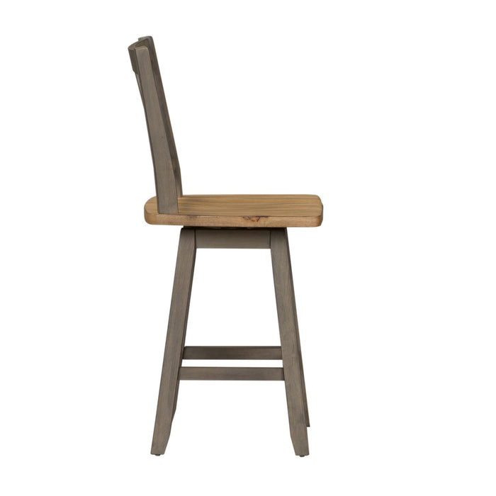 Lindsey Farm Counter Height Swivel Chair (RTA) - homePLUS (Binghamton, NY)