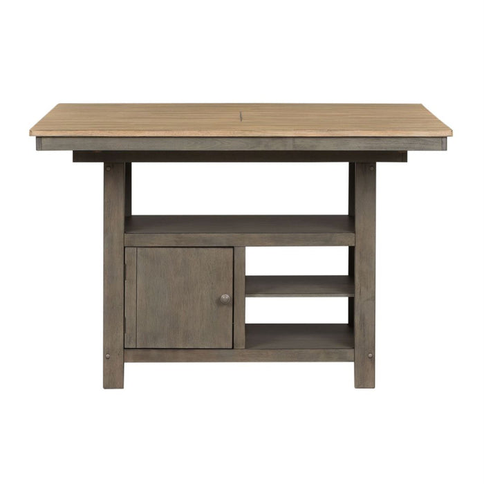 Liberty Furniture Lindsey Farm Kitchen Island in Gray and Sandstone