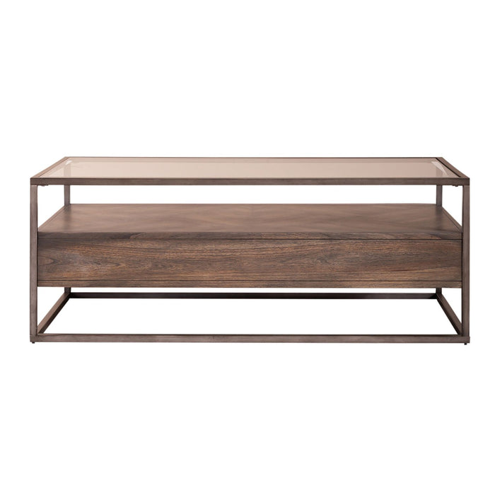 Jamestown Rectangular Cocktail Table in Brown
